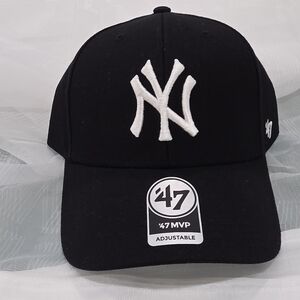 47 Black Hat with White Logo